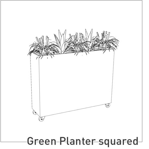 Green Planter Squared