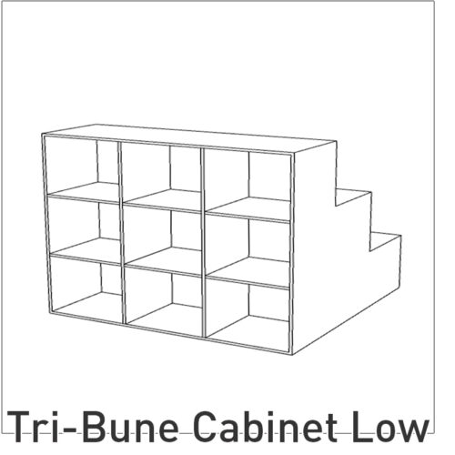 Tri-Bune Cabinet Low