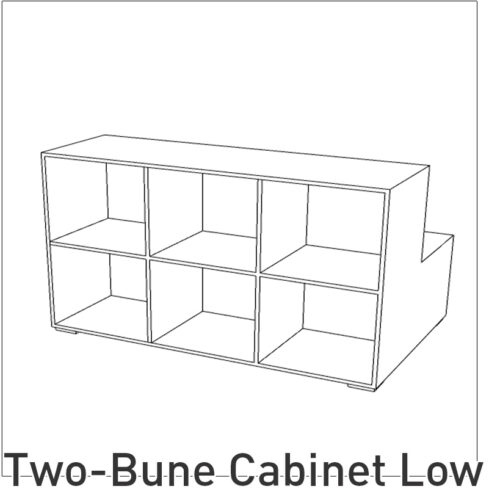Two-Bune Cabinet Low
