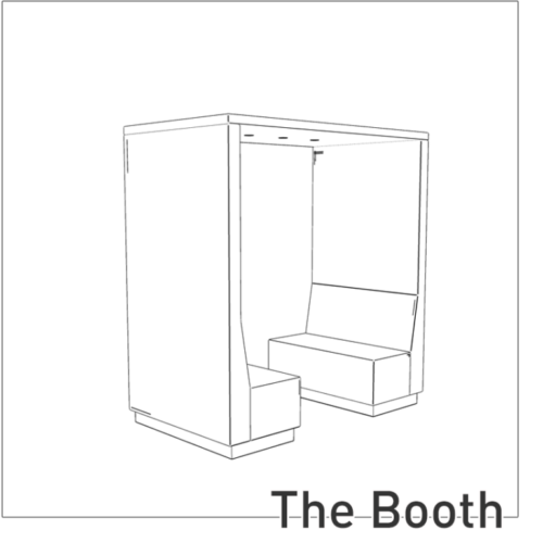 The Booth gestoffeerd