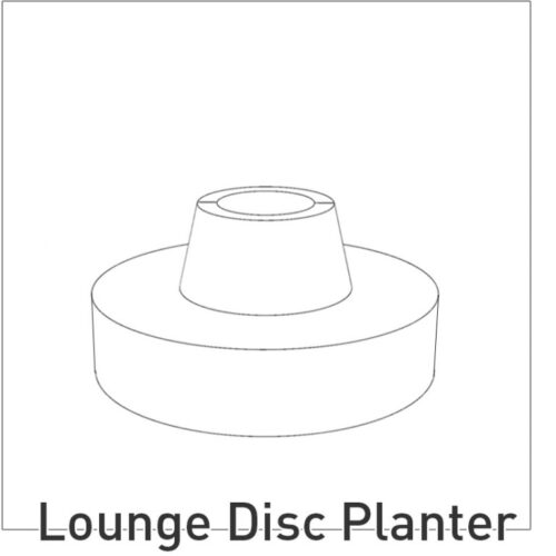 Lounge Disc Planter gestoffeerd